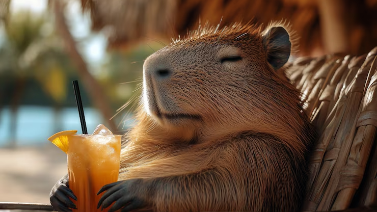 Capibara relajado