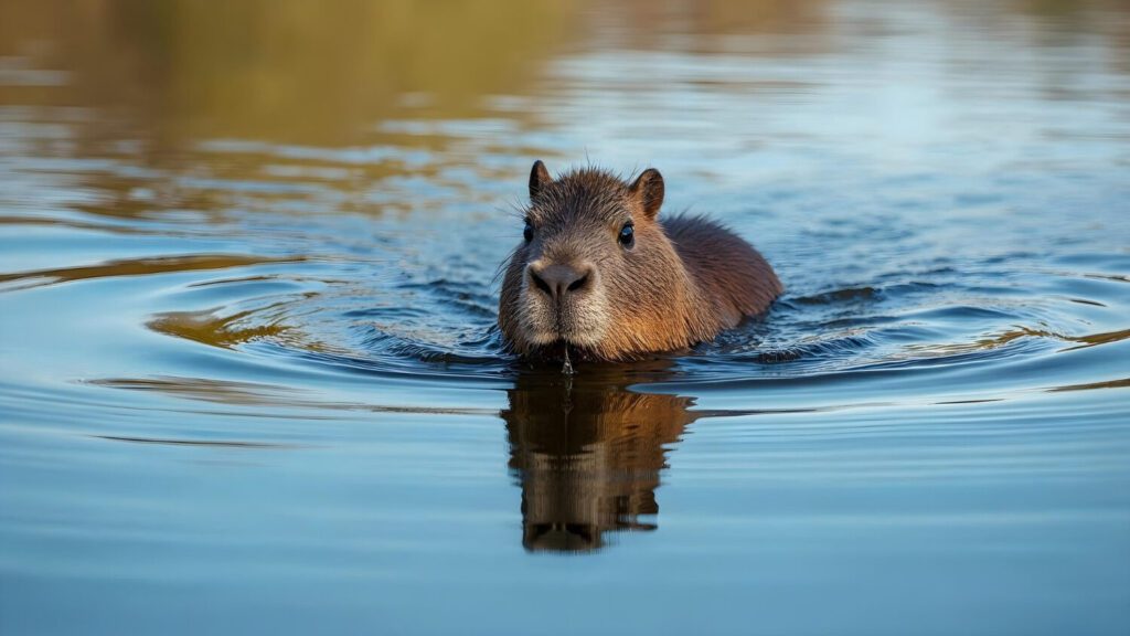 Las adorables capíbaras en la naturaleza