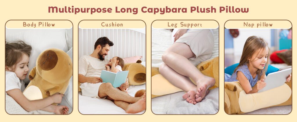 Long capibara body Pillow.