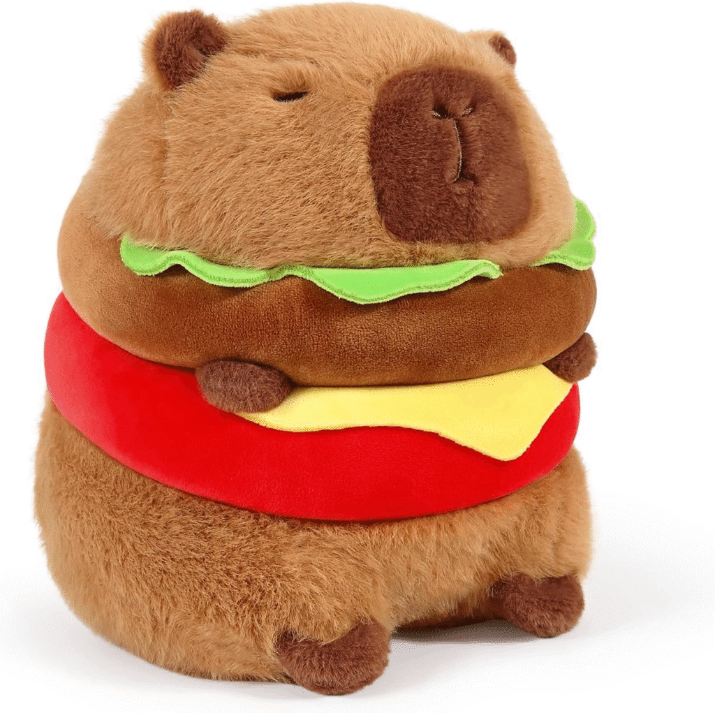 Ditucu Linda hamburguesa Capibara de peluche de hamburguesa Capibara de peluche