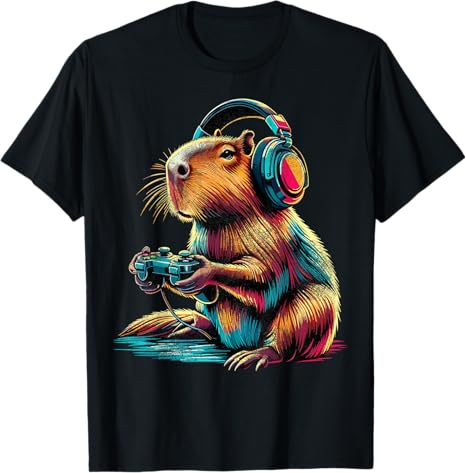 Capybara Funny Video Games Capybara Camiseta