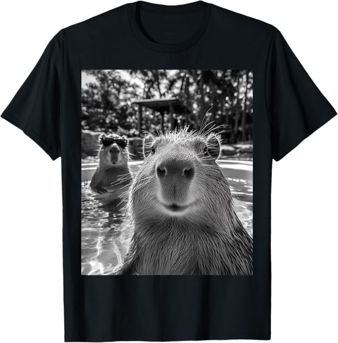 Camiseta Cool Capybara Selfie