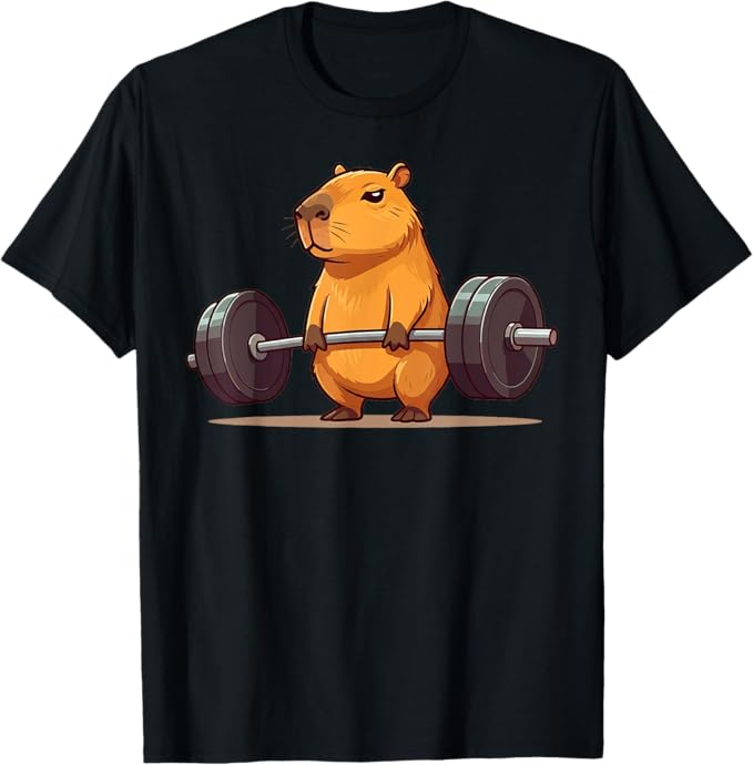 Deadlift Capybara Funny Fitness Capy Lover Hombres Mujeres Niños Camiseta