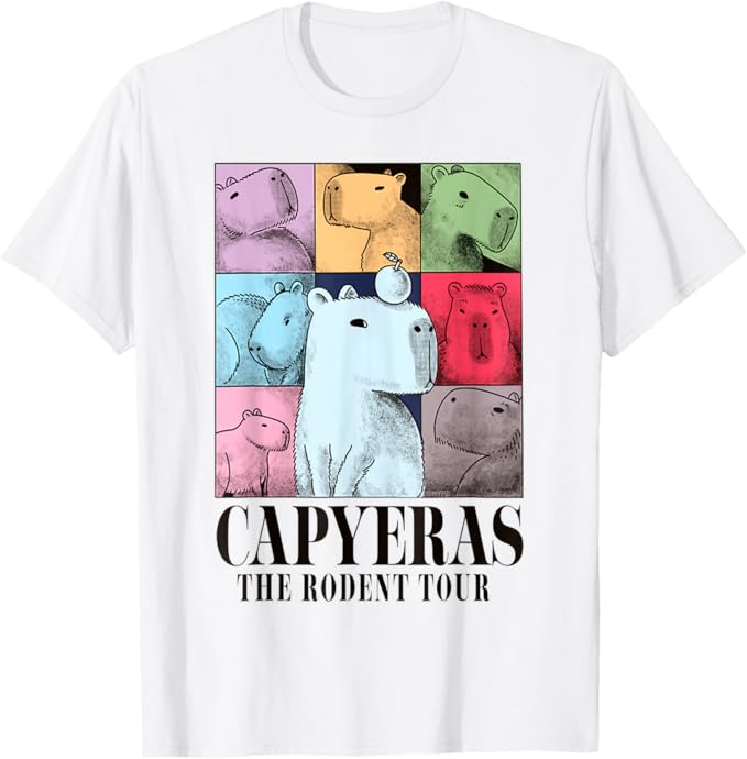 Capyeras Funny Capybara Color Concert Tour Cute Animals Camiseta