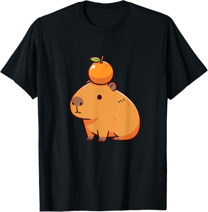 Capybara Con Naranja En La Cabeza