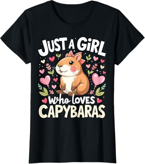Camiseta Capybara Just A Girl Who Loves Capybara Lover Kids Boy