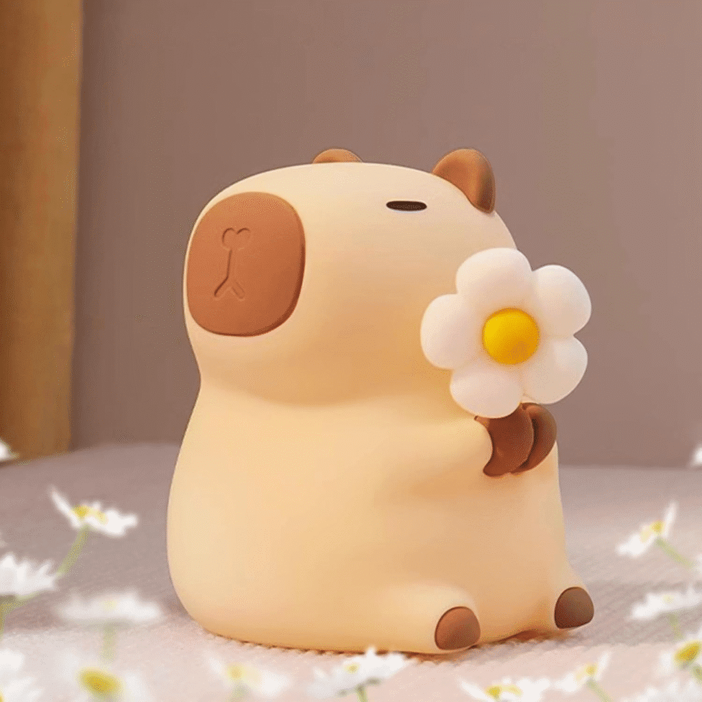 Capybara - Luz nocturna, lámpara de guardería, 7 colores RGB y 3 niveles cálidos regulables cálidos