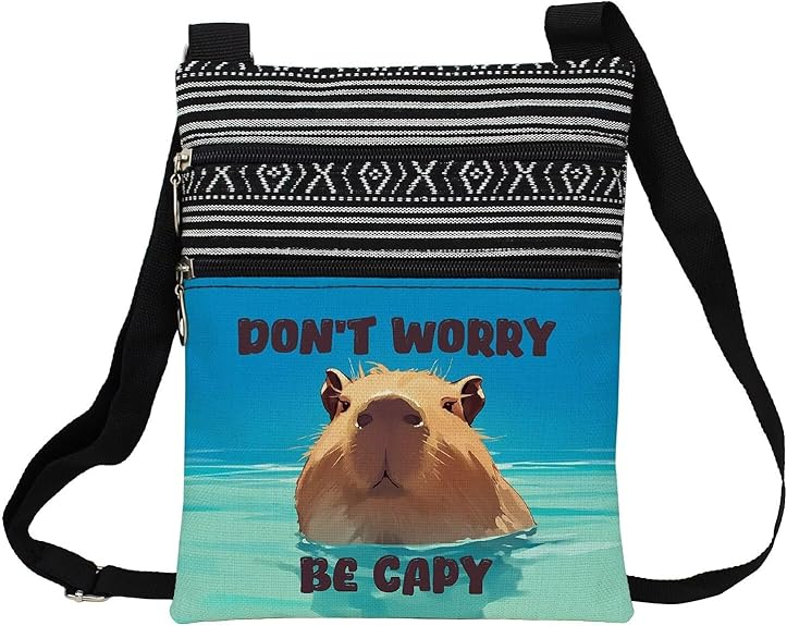 Animal Crossbody Handbag Elephant Wolf Horse Squirrel Panda Cattle Butterfly Owl Frog Capybara Present for Woman